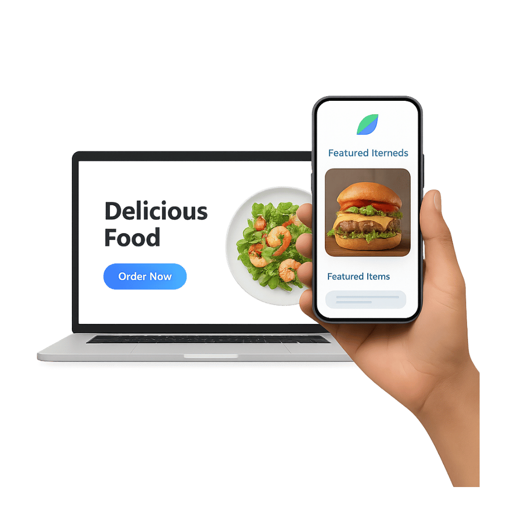 Branded ordering website and mobile app
